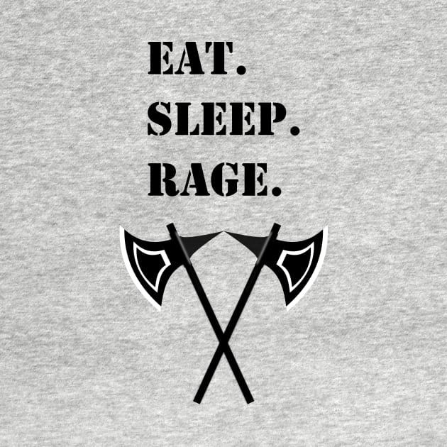 Eat Sleep Rage Barbarian 5E Meme RPG Class by rayrayray90